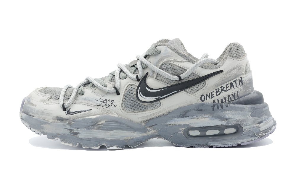 Nike Air Max Fusion Shock Absorbers With Slip Resistant Features Low Top Running Shoes Women's Gray Black