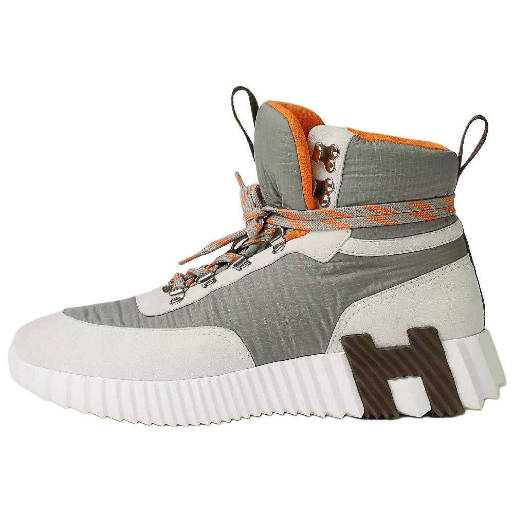HERMES Klimb High Top Casual Shoes 4.2cm Men's Green