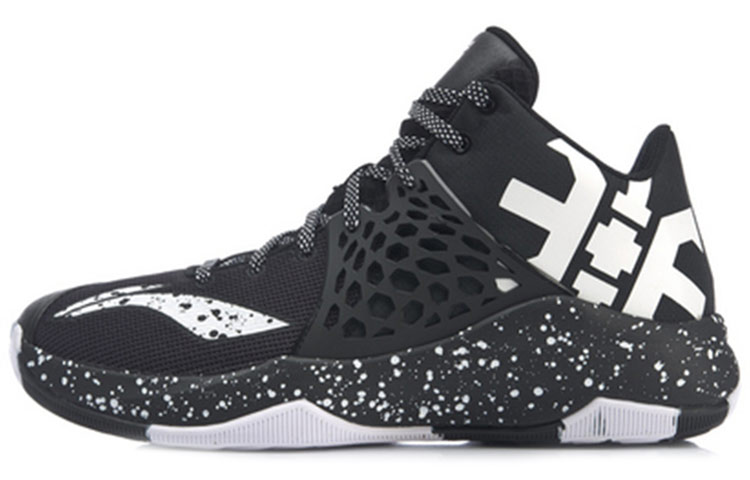 LiNing Sonic High Top Basketball Shoes Men's Black White