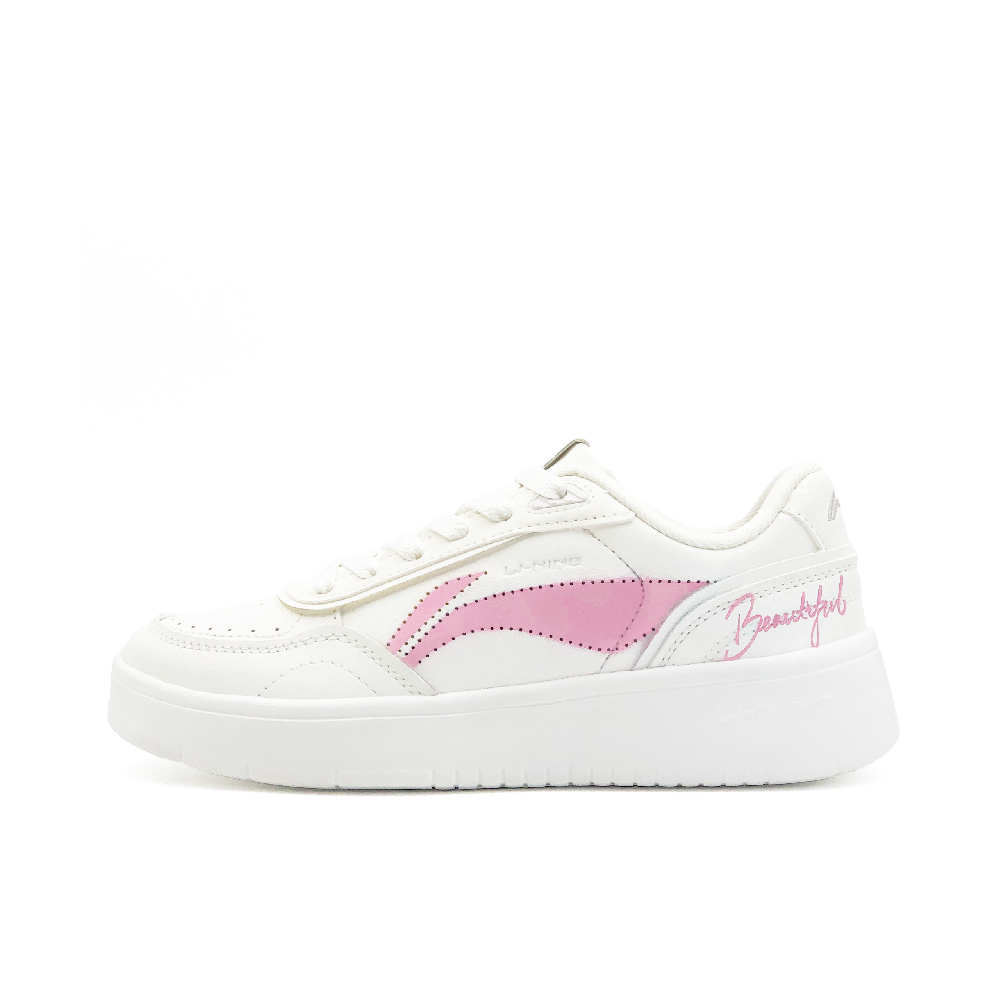 LiNing Su Slip Resistant, Abrasion Resistant, And Balanced Low Top Skateboard Shoes Women's Pink