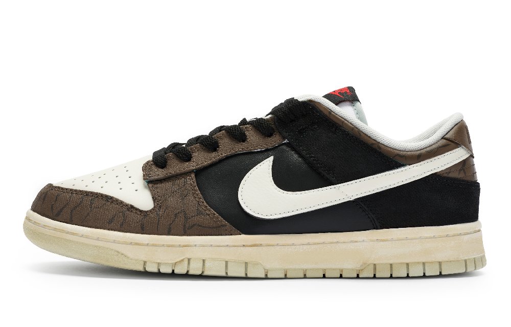 Nike Dunk 811 Manufacturing, Black Coffee Low Top Skateboard Shoes GS Khaki Brown Black