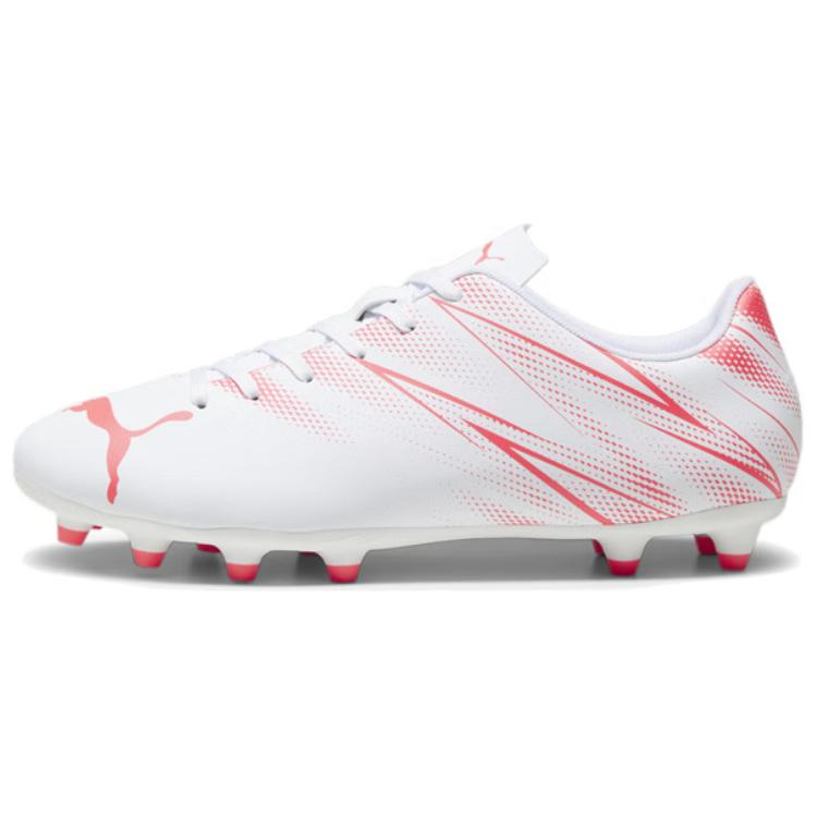 PUMA Attacanto AG Short Rubber Studs FG Long Rubber Studs Artificial Ground Soccer Shoes Men's White Red