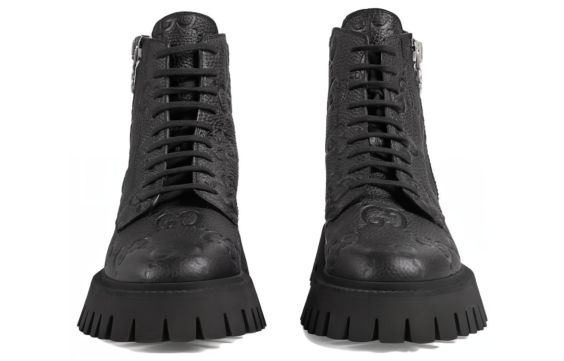 GUCCI GG Ankle Leather Boots купить в интернет-магазине Yoocart с быстрой доставкой по России.