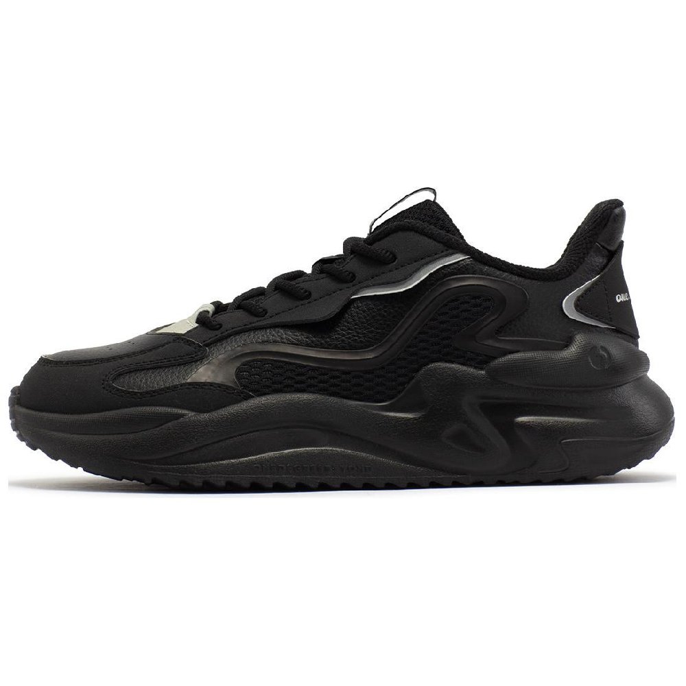 361° Slip-Resistant Low-Top Casual Shoes Women's Black Silver