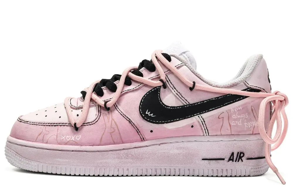 Nike Air Force 1 Skateboard Shoes Women's Low top Pink/Black