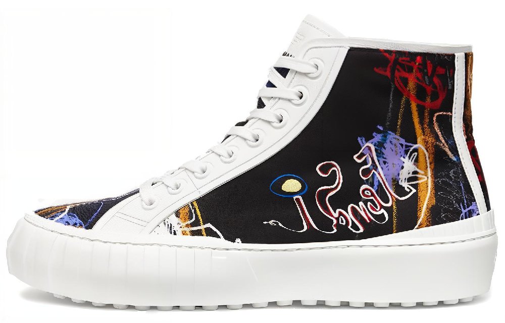 FENDI Fendi Force High-Top Stylish Skateboarding Shoes Men's White