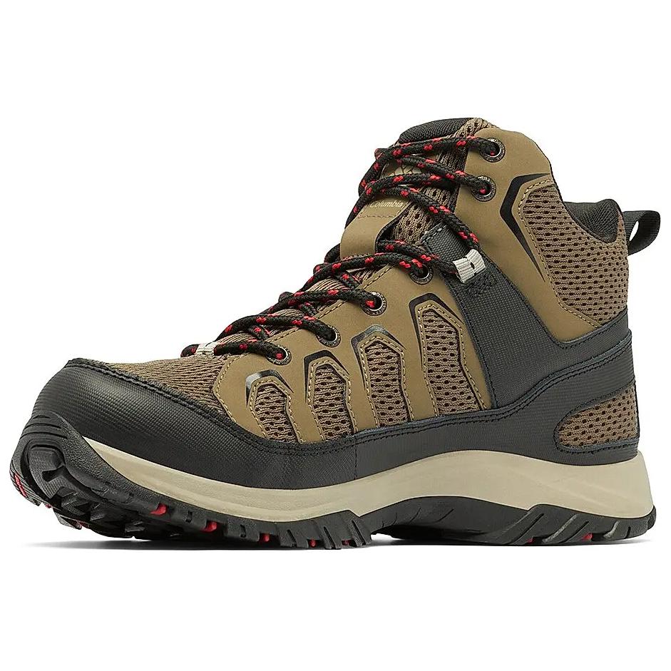 Columbia Anti-Slip And Wear-Resistant Water-Resistant Cushioning Mid-Top Hiking Shoes Men's Brown