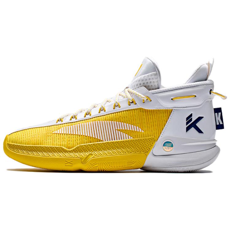Anta KT9 Solid As Gold Cushioned Slip-Resistant Abrasion-Resistant Basketball Shoes Men's White Yellow