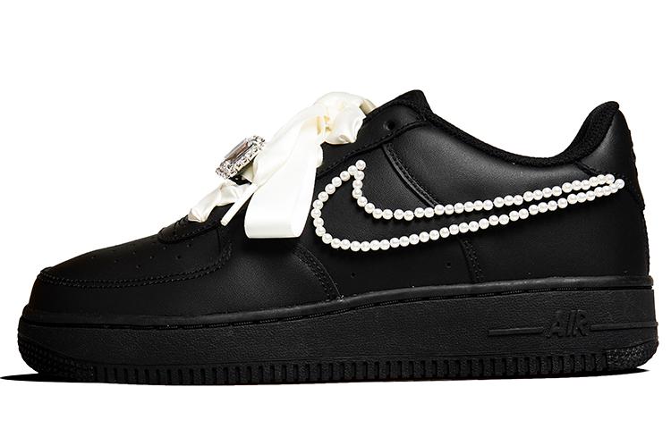 Nike Air Force 1 Air Force 1 Anti Slip Wear Resistant Low Top Skateboard Shoes GS Black White