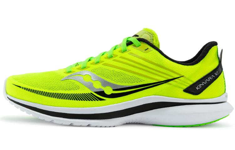 Saucony Cushioning Anti-Slip Wear-Resistant Breathability Low-Top Running Shoes Men's Neon Yellow