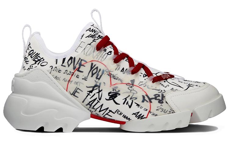 DIOR D-Connect Mid-Top Casual Shoes Women's White
