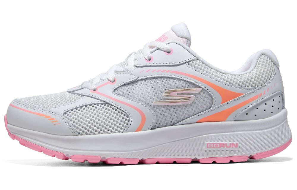 Skechers Go Run Consistent Low Top Running Shoes Women's White Pink