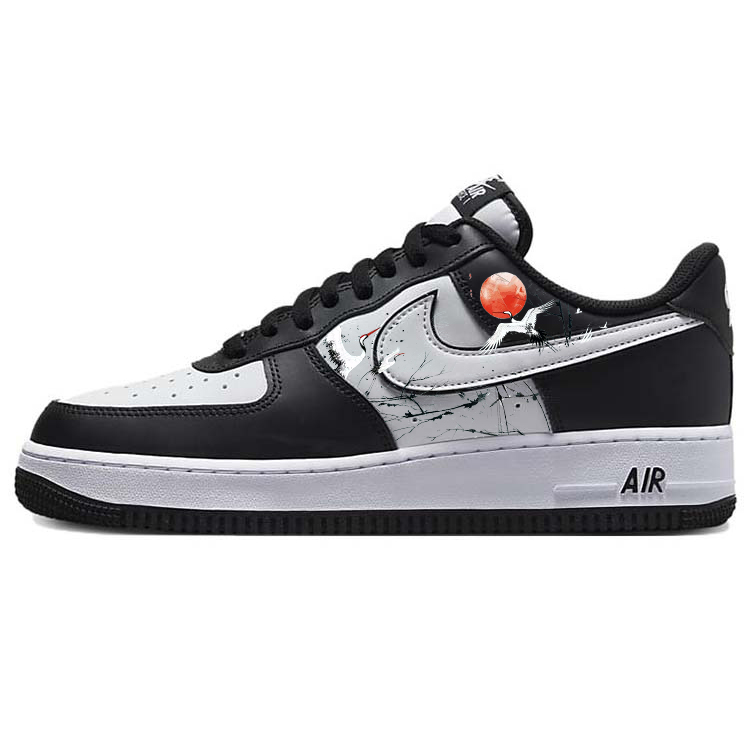Nike Air Force 1 Anti-Slip Wear-Resistant Low-Top Skateboard Shoes Unisex Black