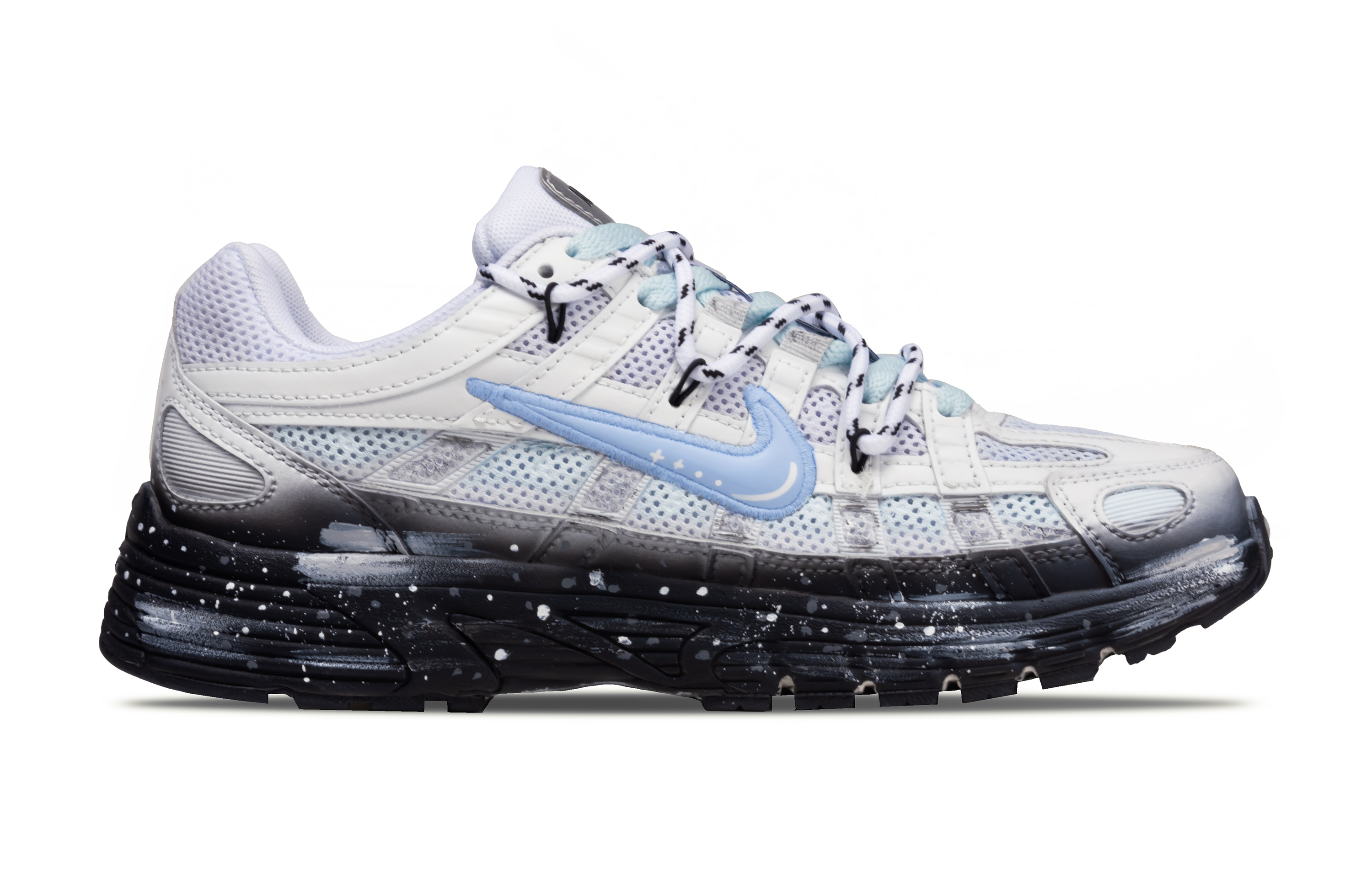 Nike P 6000 Cushioning, Wear Resistant Low top Casual Running Shoes Men's Blue Black