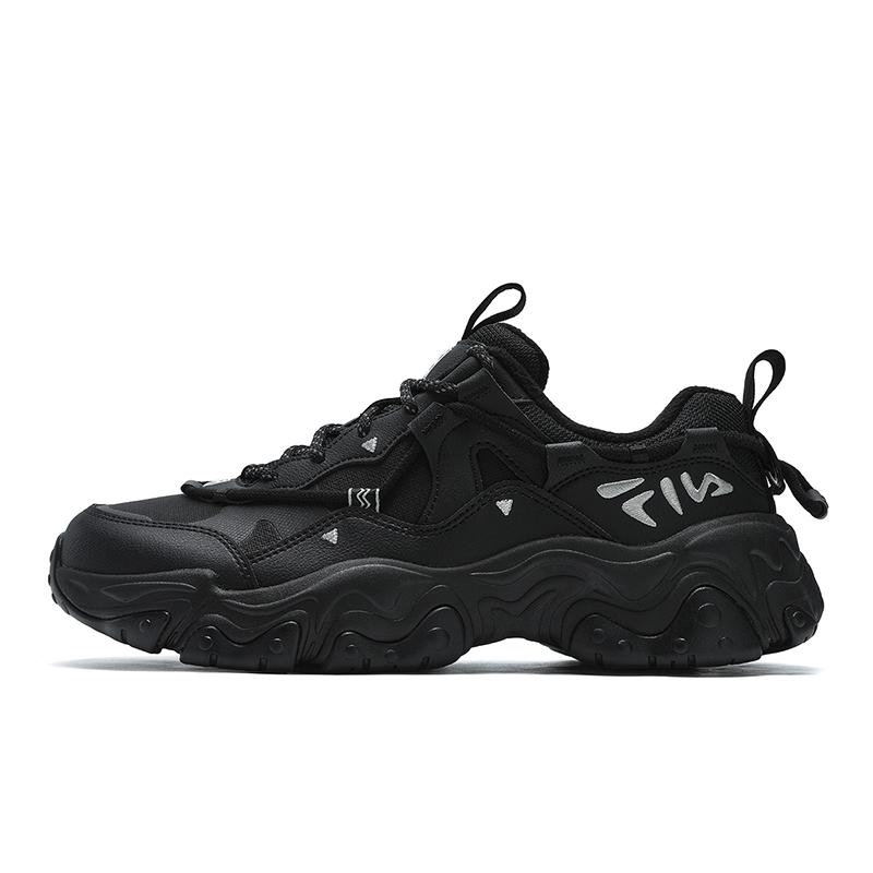 FILA Cat Paw 5th Generation Running Shoes Men Low-Top Black