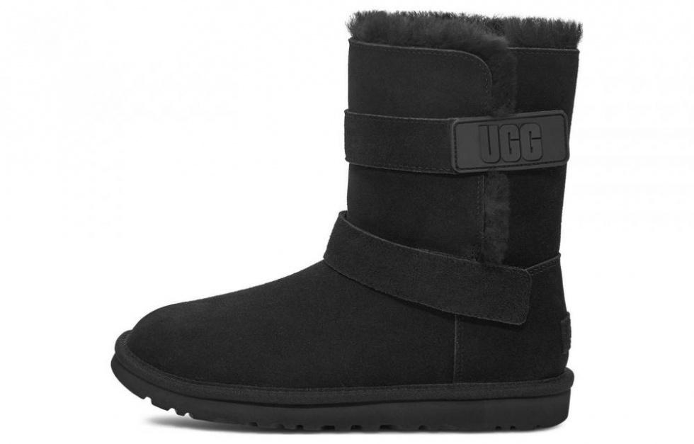 UGG Bailey Graphic Logo Strap Boot 'Black' Women's