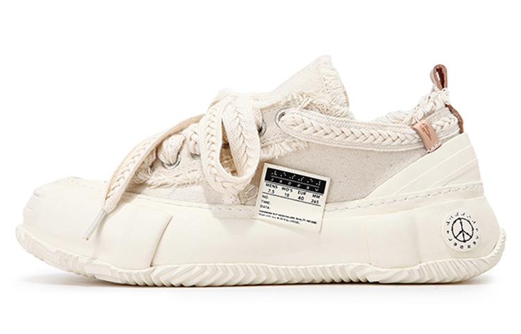XVESSEL Canvas Shoes Unisex Low-Top White