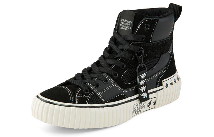 Kappa High-Top Skateboard Shoes Unisex Black