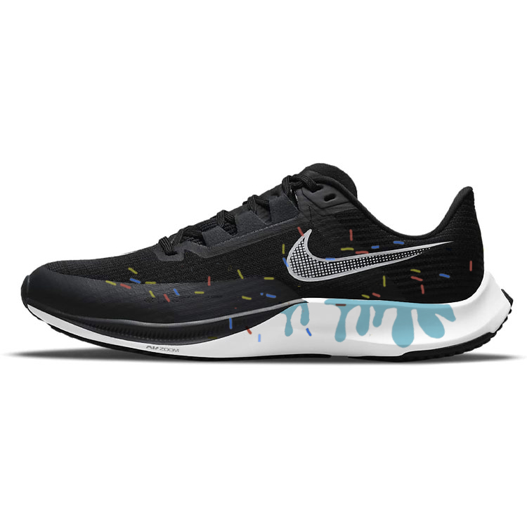Nike Zoom Rival Fly 3 Anti-Slip And Wear-Resistant Breathable Low-Top Running Shoes Unisex Black Blue