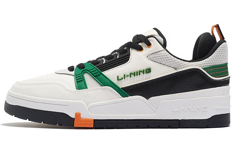 LiNing 001 BTC Cushioning Anti-Slip And Wear-Resistant Low-Top Sports Casual Shoes White Green