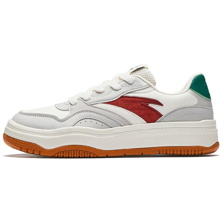 ANTA Street Play 2 Skateboard Shoes Men Low-Top Ivory White/Cumulus Gray/Rich Rusty