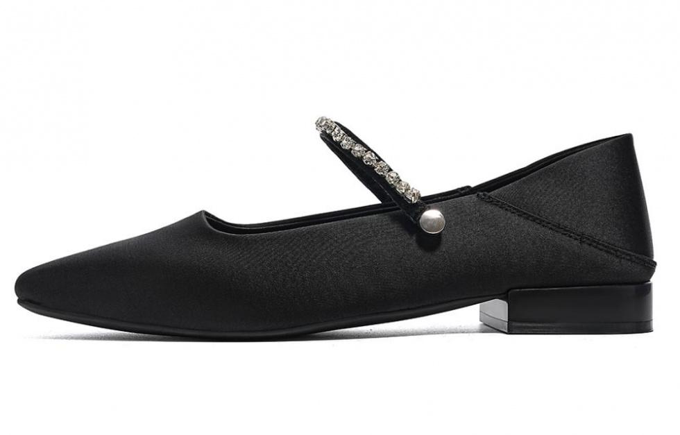 EBLAN Slim Heel Mary Jane Shoes Women's Black