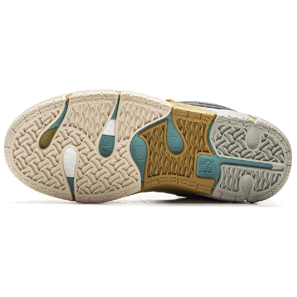 LiNing Anti-Slip And Wear-Resistant Coverage Low-Top Skateboard Shoes Unisex Beige Gray Blue