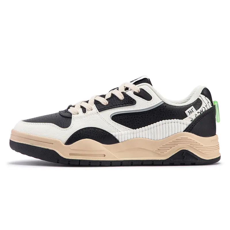 361° Xingran 4 Wear-Resistant Low-Top Skateboard Shoes Women's White Black