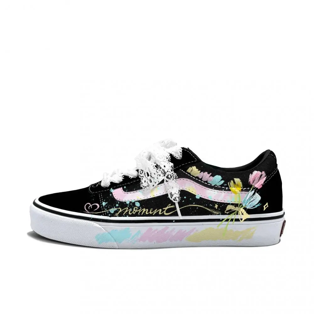 Vans Ward Abrasion Resistant Low Top Skateboard Shoes Men's Pink