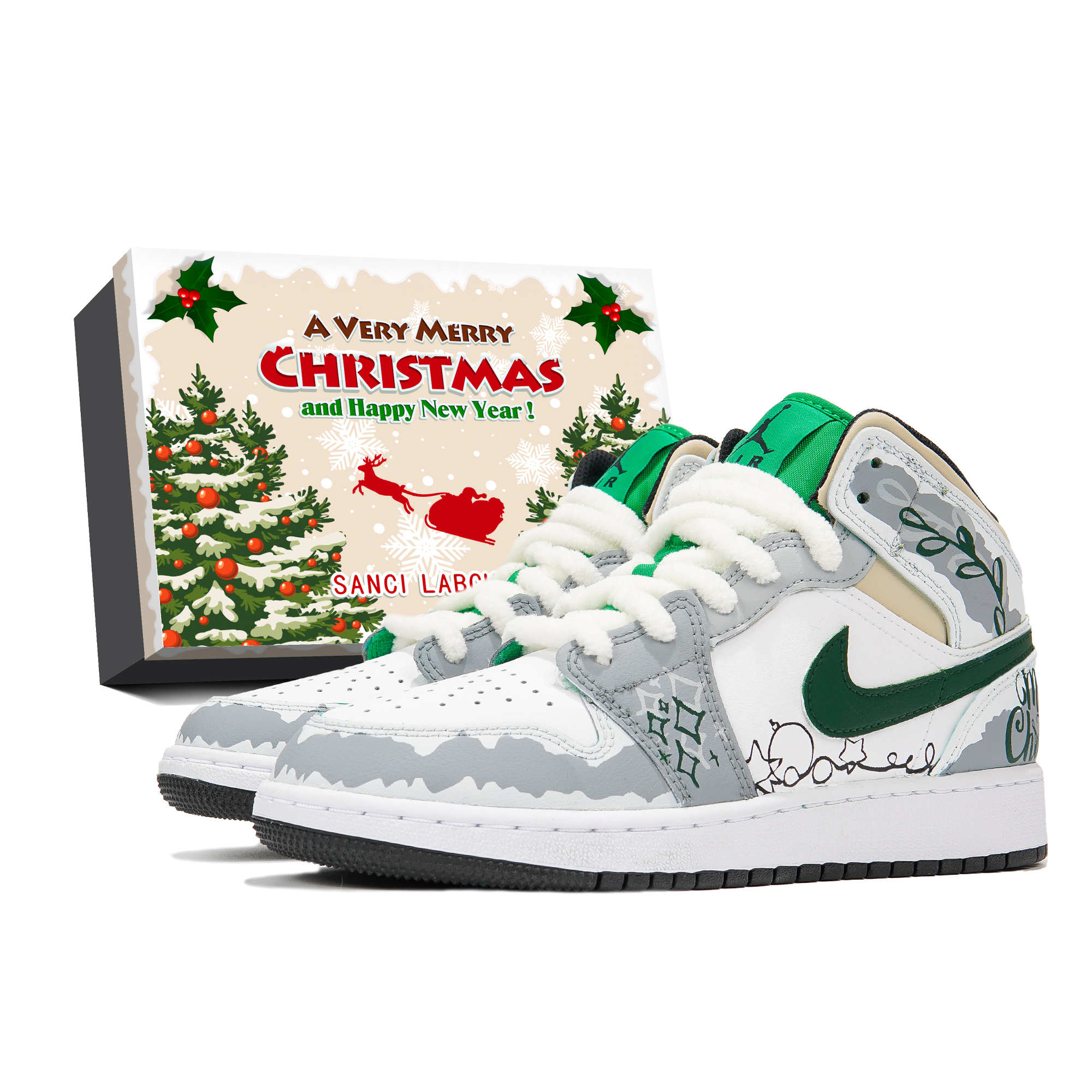 Jordan Air Jordan 1 Mid Top Vintage Basketball Shoes GS Gray