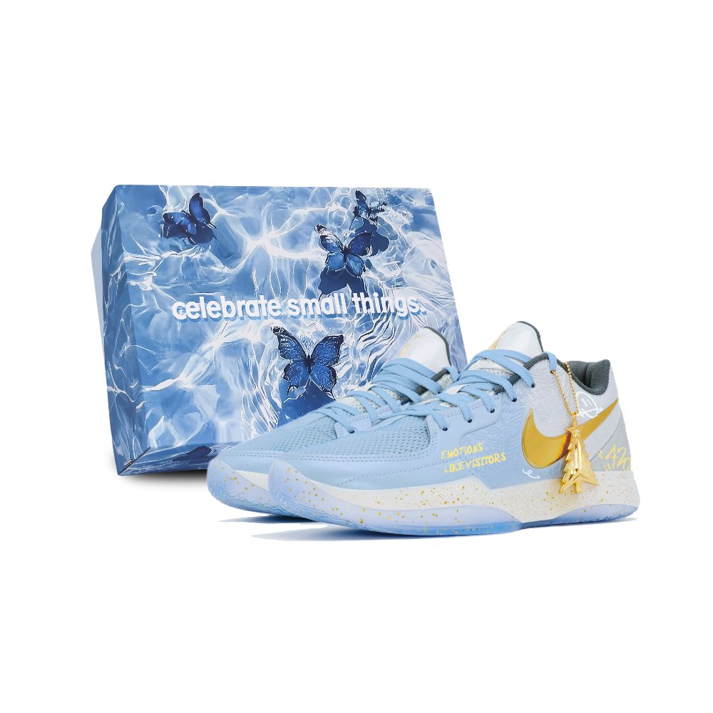 Nike Ja 2 Cushioned Slip-Resistant Abrasion-Resistant Low-Top Basketball Shoes Men's Blue