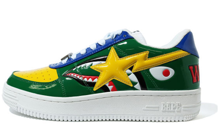 A BATHING APE Bape Sta Low M2 'Green Shark Face'