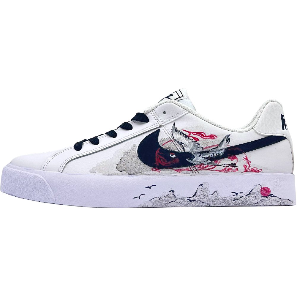 Nike Court Royale Anti-Slip Wear-Resistant Low-Top Skateboard Shoes Unisex Black White Gray