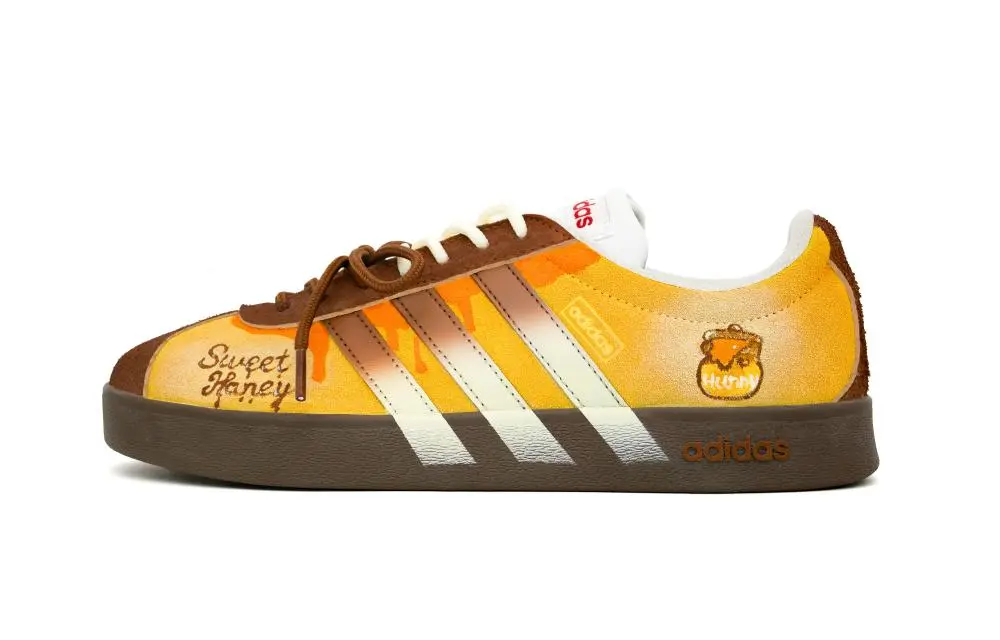 Adidas VL COURT 2.0 Sweet Acorn Trail Cushioning, Wear Resistant Low top Skateboard Shoes Unisex