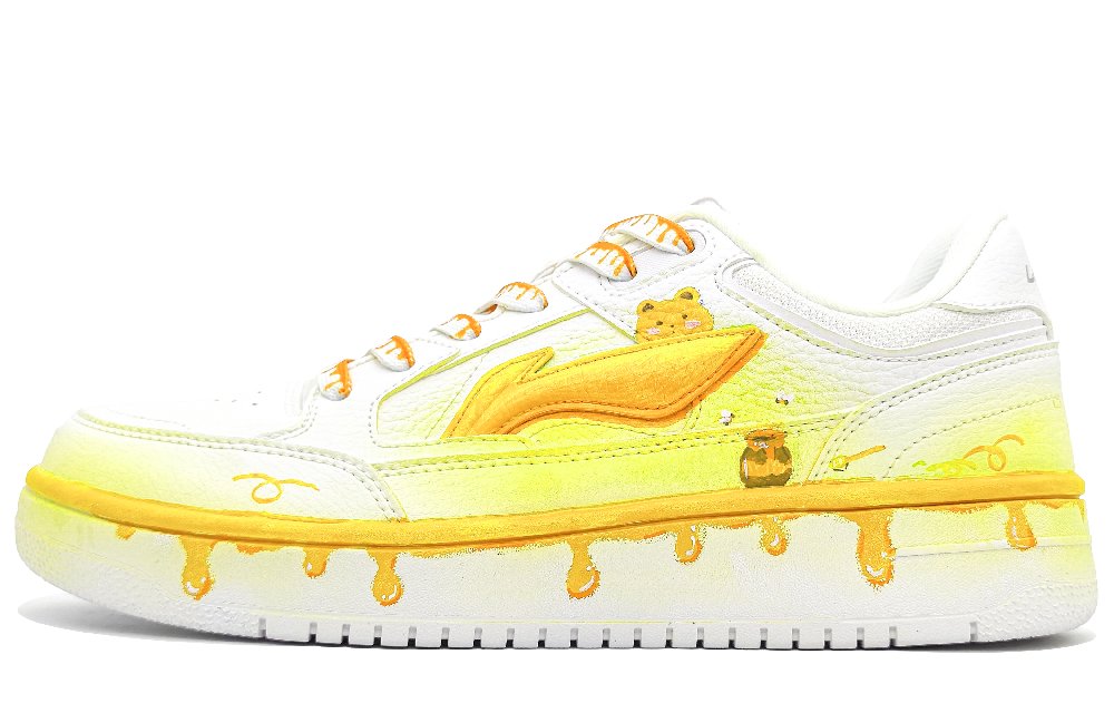 LiNing Tianji Anti-Slip Wear-Resistant Low-Top Skateboard Shoes Men's Bee Yellow
