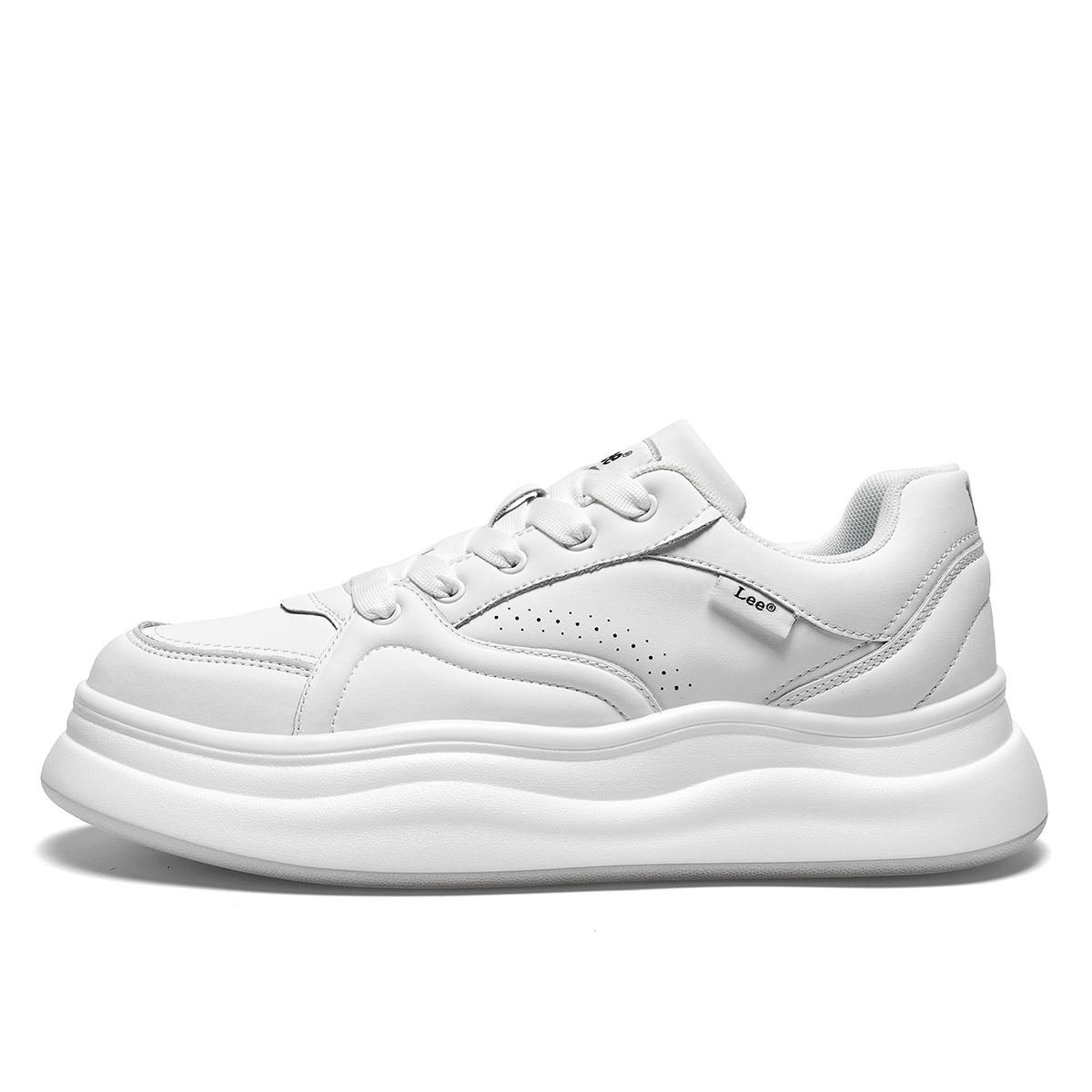Lee Casual Versatile White Sneakers Height Increasing Low top Skateboard Shoes Men's