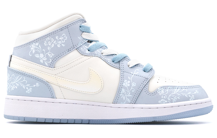 Jordan Air Jordan 1 Mid top Vintage Basketball Shoes Women's Blue