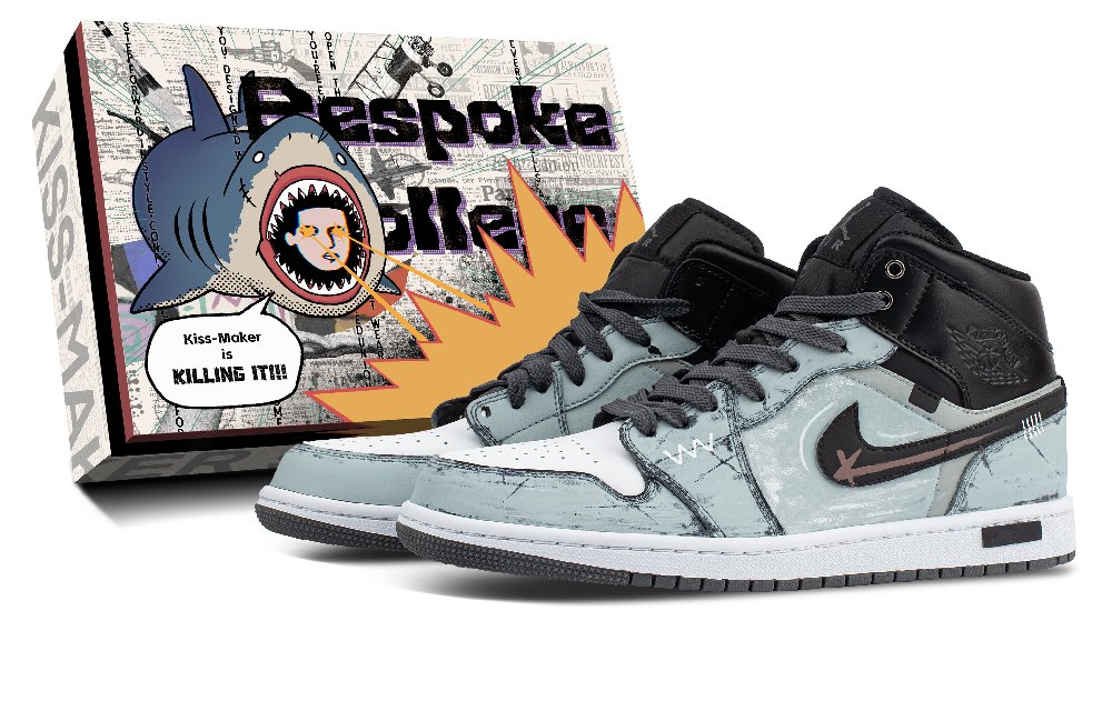 Jordan Air Jordan 1 Abrasion Resistant Mid Top Vintage Basketball Shoes Men's Cyan