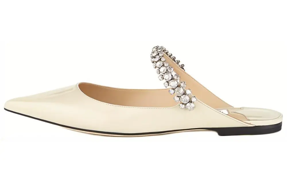Jimmy Choo BING FLAT Women's Casual Shoes Women's White