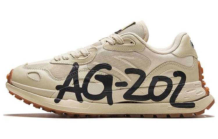 Anta Cushioning Wear-Resistant Low-Top Running Shoes Men's Beige Yellow Black