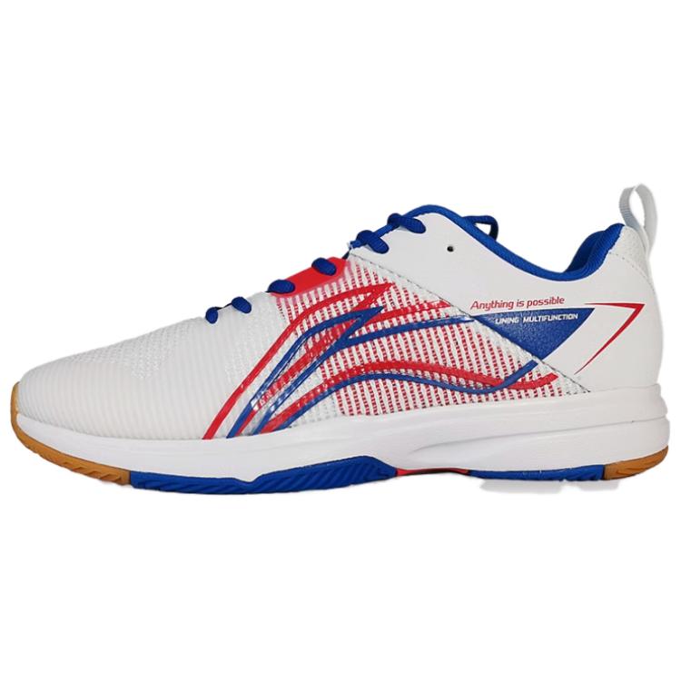 LiNing Anti-Slip Wear-Resistant Low-Top Training Shoes Men's White Blue Red