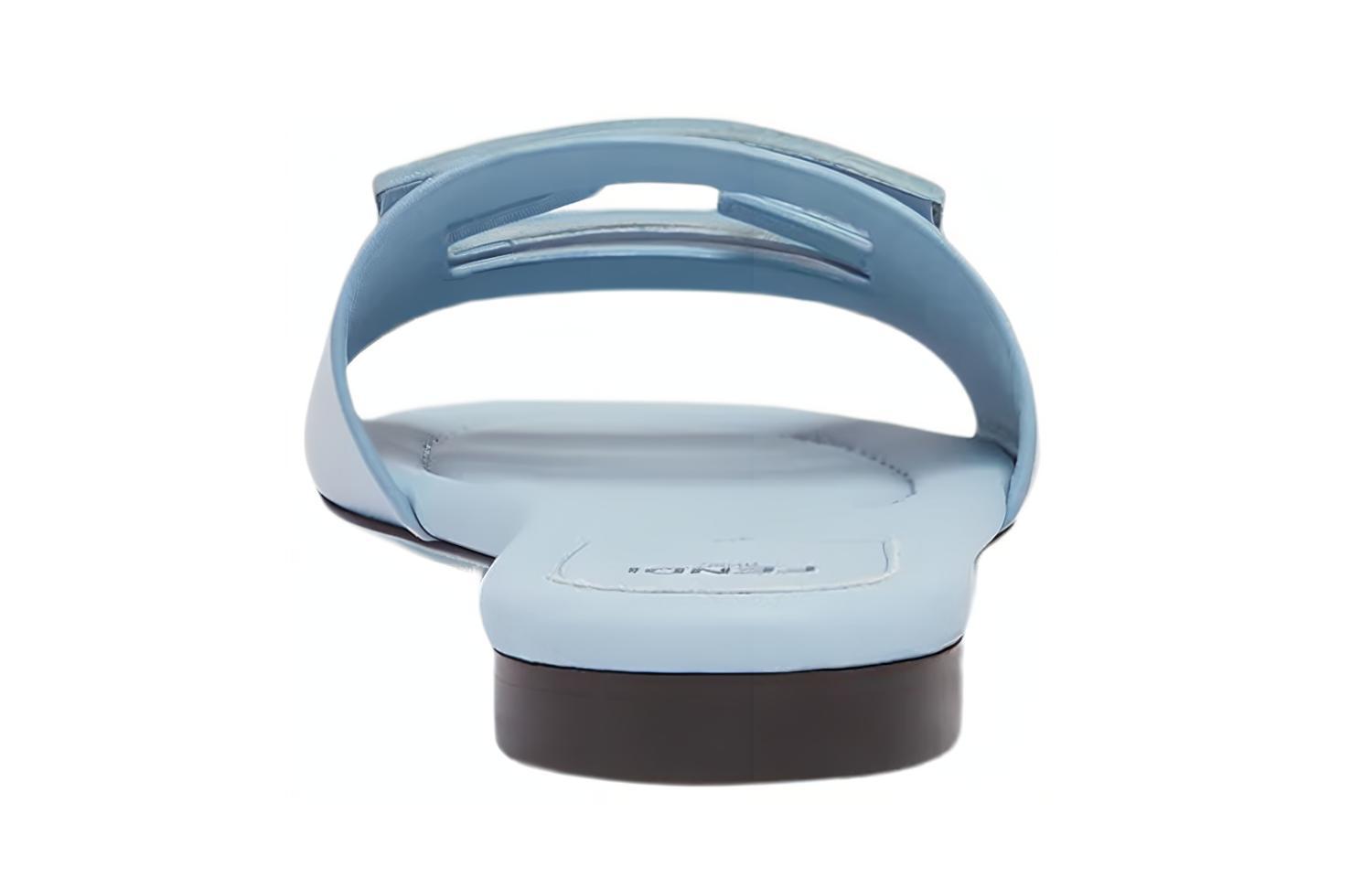 FENDI Baguette Slide Slippers Women's Light Blue купить в интернет-магазине Yoocart с быстрой доставкой по России.