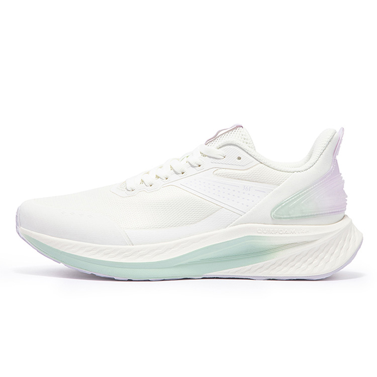 361° Anti Slip Wear Resistant Low Top Casual Running Shoes Women's White Purple