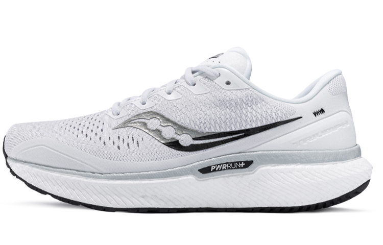 Saucony Triumph 18 Cushioning Anti-Slip Wear-Resistant Breathability Low-Top Casual Running Shoes Women's White Black