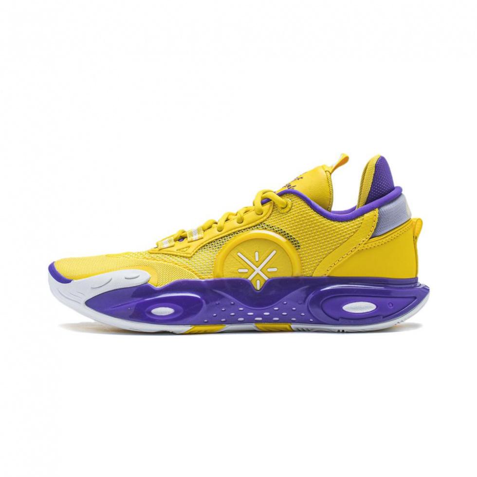 LiNing WADE ALLCITY 12 Anti-Slip And Wear-Resistant Support Lightweight Rebound Basketball Shoes Men's Yellow Purple