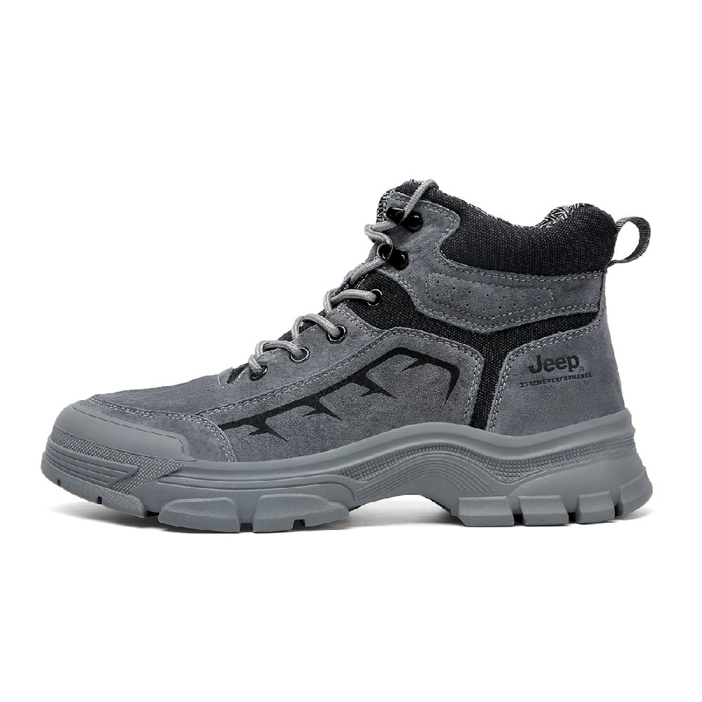 Jeep High Top Outdoor Shoes Men's Gray