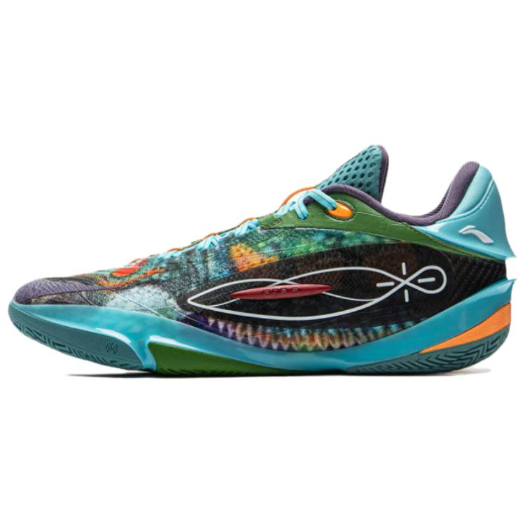 LiNing Wade 808 5 ULTRA Cushioning Slip Resistant Low Top Basketball Shoes Men's Blue Green Purple