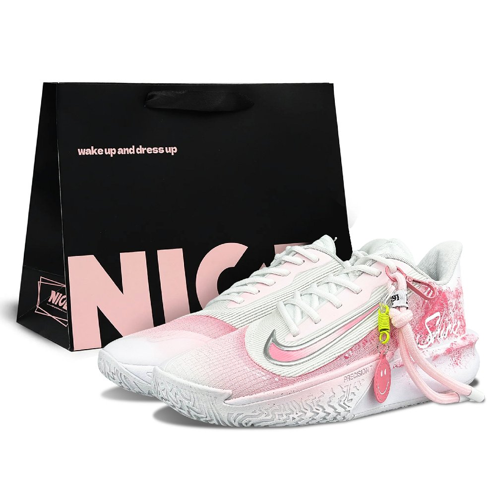Nike Precision 7 Cushioning, Wear Resistant Low Top Basketball Shoes Men's Pink