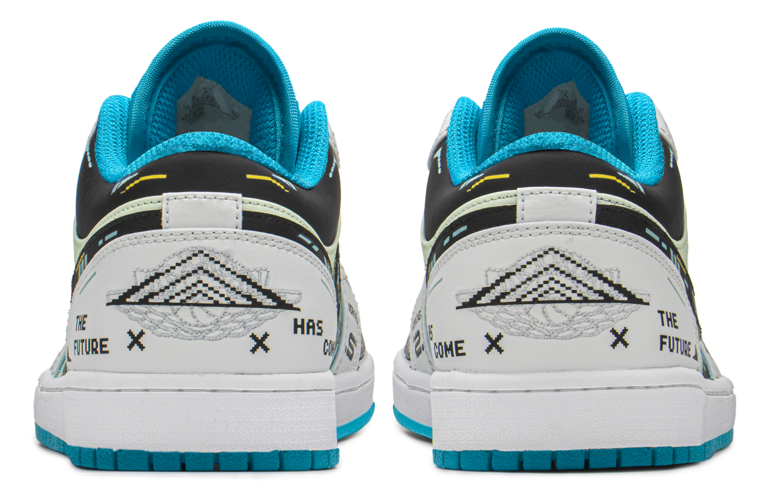 Jordan Air Jordan 1 Cyberpunk Slip Resistant Abrasion Resistant Low top Vintage Basketball Shoes Men's Blue Green купить в интернет-магазине Yoocart с быстрой доставкой по России.