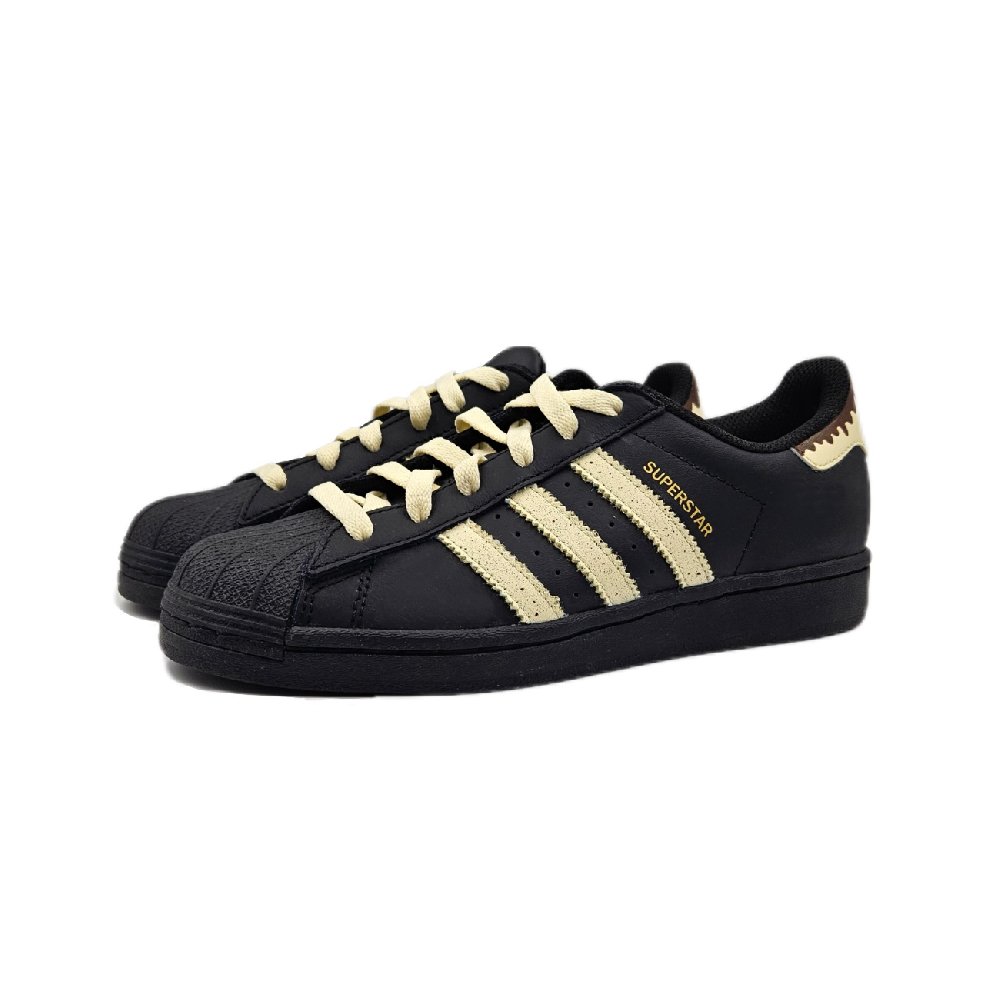 Adidas Originals SUPERSTAR Caramel Milkshake Anti-Slip Wear-Resistant Low-Top Skateboard Shoes Unisex Black Yellow